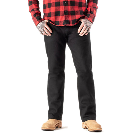 Iron Heart IH-634S-142BB in 14oz black selvedge denim jeans available at Rugged Gentlemen Shoppe
