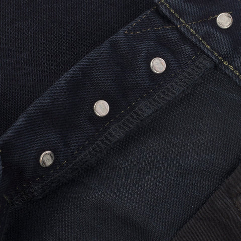 Iron Heart IH-634S-B in 21oz indigo overdyed black selvedge denim jeans available at Rugged Gentlemen Shoppe