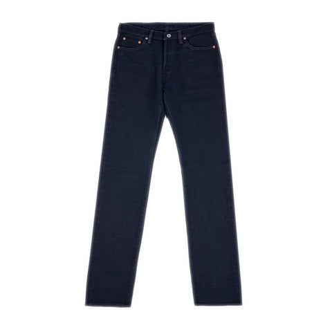 Iron Heart IH-634S-B in 21oz indigo overdyed black selvedge denim jeans available at Rugged Gentlemen Shoppe