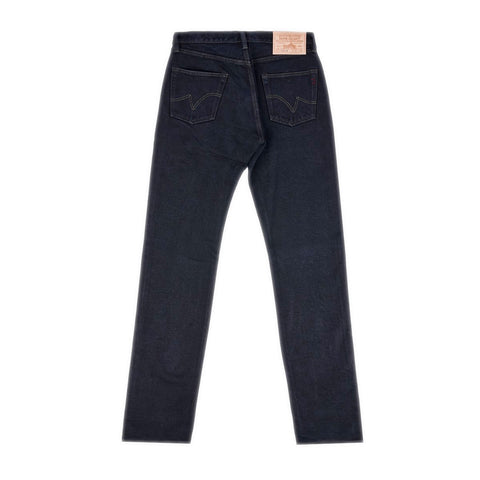 Iron Heart IH-634S-B in 21oz indigo overdyed black selvedge denim jeans available at Rugged Gentlemen Shoppe