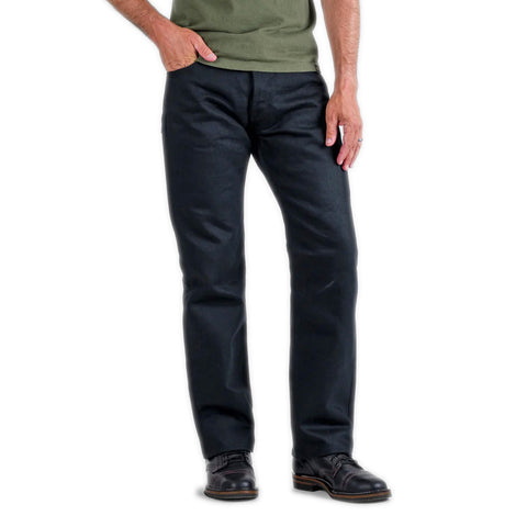 Iron Heart IH-634S-SB in 21oz superblack non-fade selvedge denim jeans available at Rugged Gentlemen Shoppe