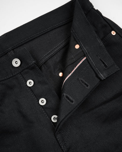 Iron Heart IH-634S-SB in 21oz superblack non-fade selvedge denim jeans available at Rugged Gentlemen Shoppe
