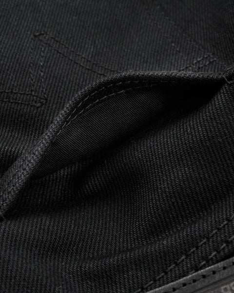 Iron Heart IH-634S-SB in 21oz superblack non-fade selvedge denim jeans available at Rugged Gentlemen Shoppe