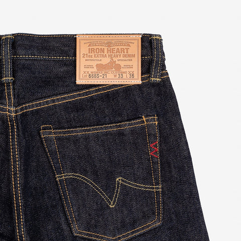 Iron Heart IH-666S-21 in 21oz selvedge denim jeans available at Rugged Gentlemen Shoppe
