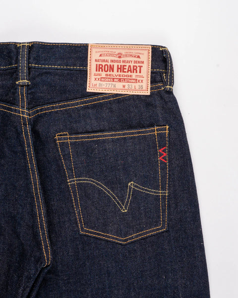 Iron Heart IH-777N in 17oz natural indigo selvedge denim jeans available at Rugged Gentlemen Shoppe