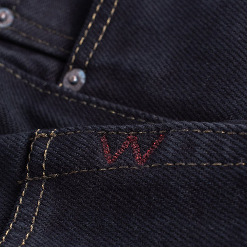 Iron Heart IH-777S-21od in 21oz indigo overdyed black selvedge denim jeans available at Rugged Gentlemen Shoppe
