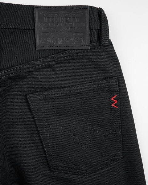 Iron Heart IH-777S-SB 21oz superblack non-fade selvedge denim jeans available at Rugged Gentlemen Shoppe