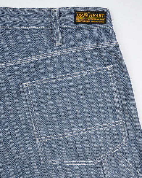Iron Heart IH-830-IND herringbone pants indigo in 10.5oz available at Rugged Gentlemen Shoppe