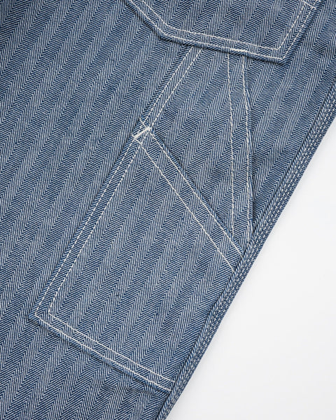 Iron Heart IH-830-IND herringbone pants indigo in 10.5oz available at Rugged Gentlemen Shoppe
