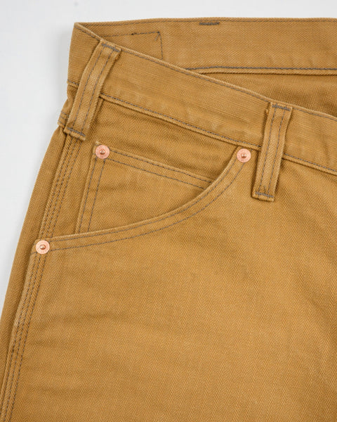 Iron Heart IH-831-BRN herringbone pants indigo in 10.5oz available at Rugged Gentlemen Shoppe