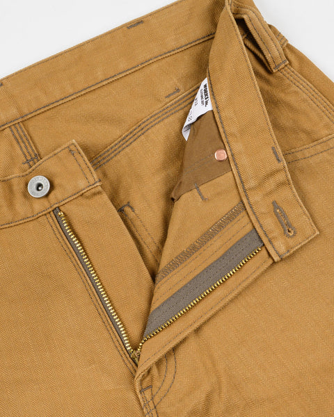 Iron Heart IH-831-BRN herringbone pants indigo in 10.5oz available at Rugged Gentlemen Shoppe