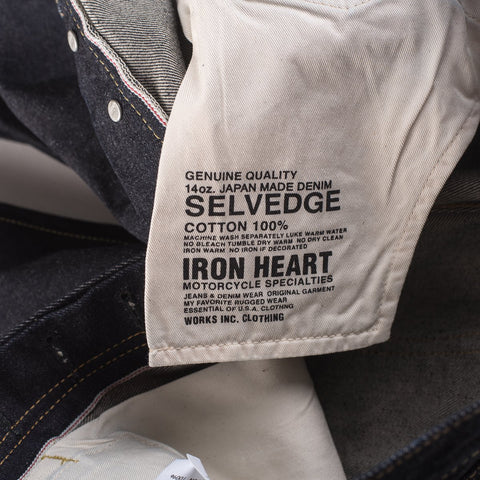 Iron Heart IH-888-142 indigo, 14oz selvedge denim jeans available at Rugged Gentlemen Shoppe