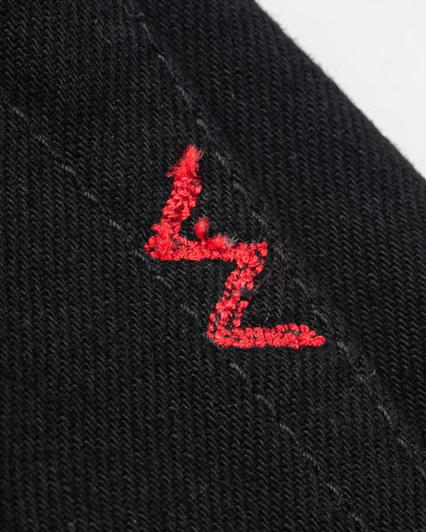 Iron Heart IH-888S-142BB in 14oz black selvedge denim jeans available at Rugged Gentlemen Shoppe