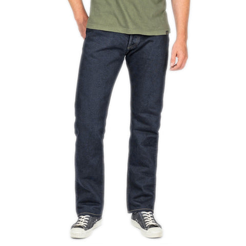 Iron Heart IH-888S-21od indigo overdyed black in 21oz selvedge denim jeans available at Rugged Gentlemen Shoppe