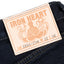 Iron Heart IH-888S-21od indigo overdyed black in 21oz selvedge denim jeans available at Rugged Gentlemen Shoppe