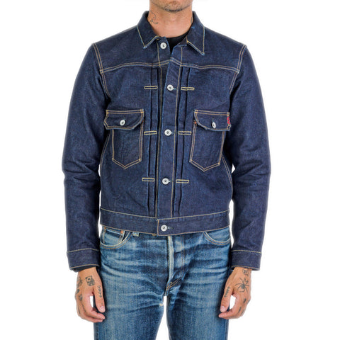 Ironheart IHJ-139-IND selvedge denim type II jacket 19oz front view model wearing in Rugged Gentlemen Shoppe Singapore