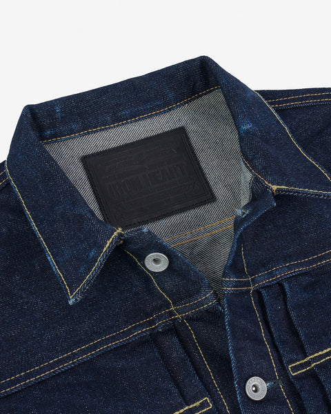 Ironheart IHJ-139-IND selvedge denim type II jacket 19oz collar close-up in Rugged Gentlemen Shoppe Singapore