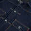 Ironheart IHJ-139-IND selvedge denim type II jacket 19oz fabric close-up in Rugged Gentlemen Shoppe Singapore