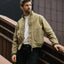 Iron Heart IHM-52-KHA 12oz Whipcord Tanker Jacket in Khaki on model in natural lighting