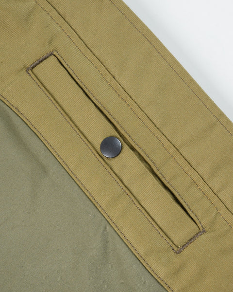 Iron Heart IHM-52-KHA 12oz Whipcord Tanker Jacket in Khaki close-up internal pocket view