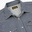 Iron Heart IHSH-07-IND hickory stripe western shirt collar view in Rugged Gentlemen Shoppe Singapore