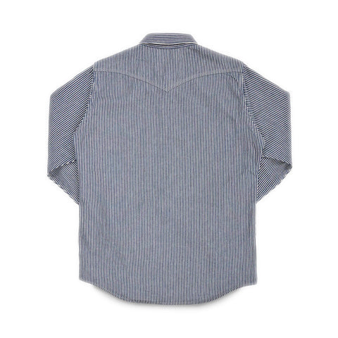 Iron Heart IHSH-07-IND hickory stripe western shirt back view in Rugged Gentlemen Shoppe Singapore