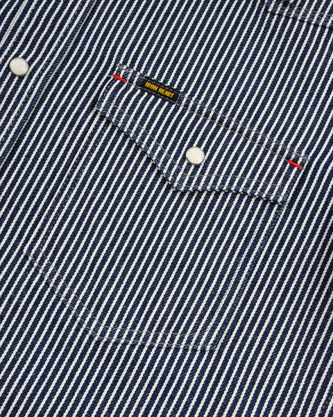 Iron Heart IHSH-07-IND hickory stripe western shirt pocket view in Rugged Gentlemen Shoppe Singapore