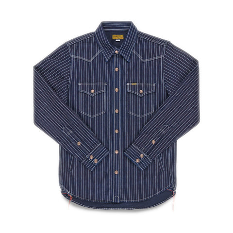 Iron Heart IHSH-227-IND 12oz CPO Wabash Shirt front view in Rugged Gentlemen Shoppe