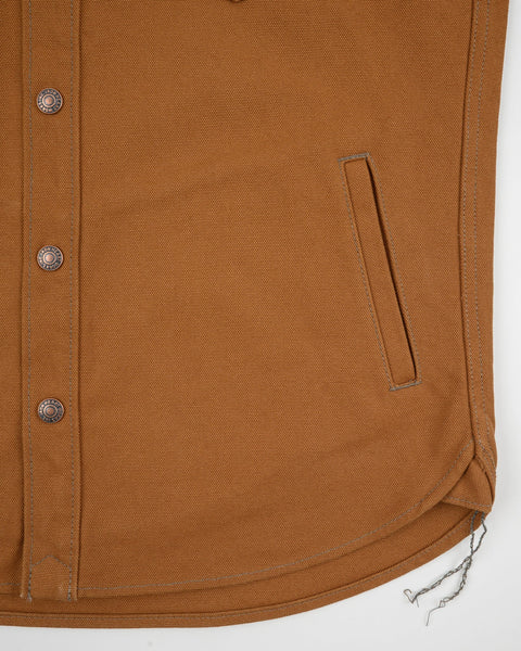 Iron Heart IHSH-422-BRN 17oz Cotton Duck CPO Shirt available at Rugged Gentlemen Shoppe Singapore