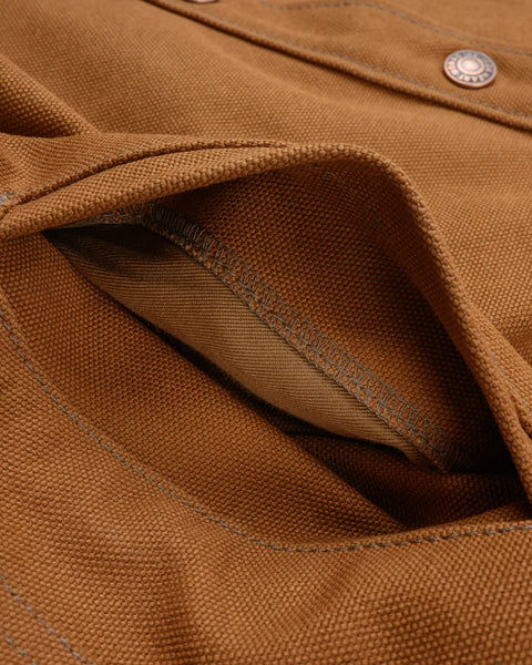 Iron Heart IHSH-422-BRN 17oz Cotton Duck CPO Shirt available at Rugged Gentlemen Shoppe Singapore