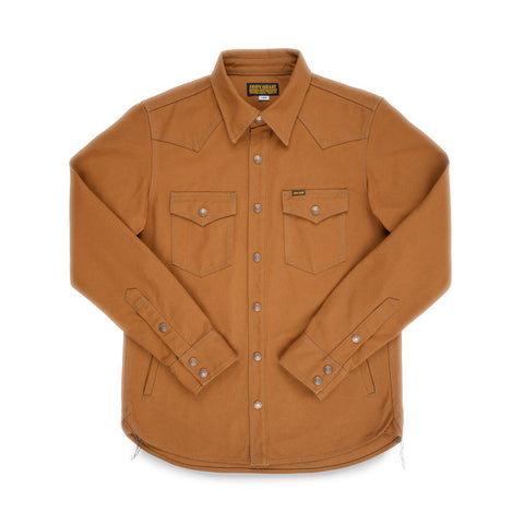 Iron Heart IHSH-422-BRN 17oz Cotton Duck CPO Shirt available at Rugged Gentlemen Shoppe Singapore