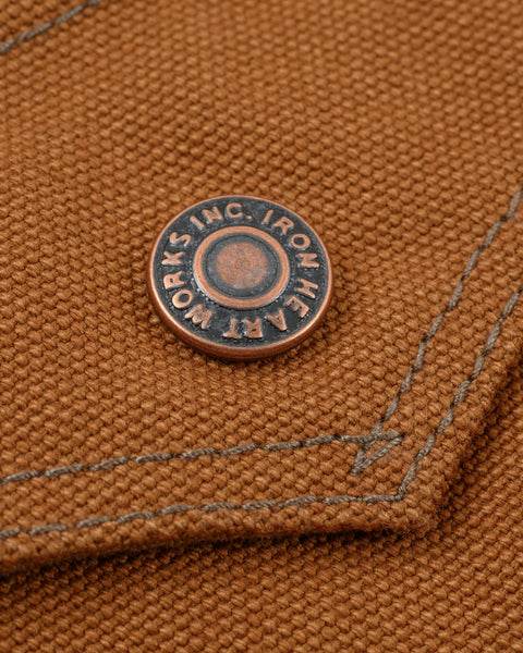 Iron Heart IHSH-422-BRN 17oz Cotton Duck CPO Shirt available at Rugged Gentlemen Shoppe Singapore