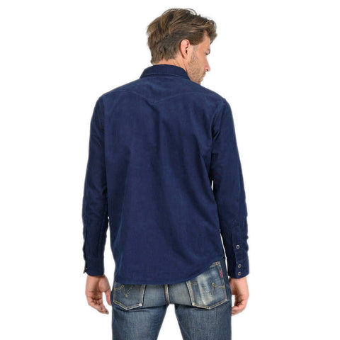 Iron Heart IHSH-438-IND in 7.5oz selvedge corduroy western shirt available at Rugged Gentlemen Shoppe