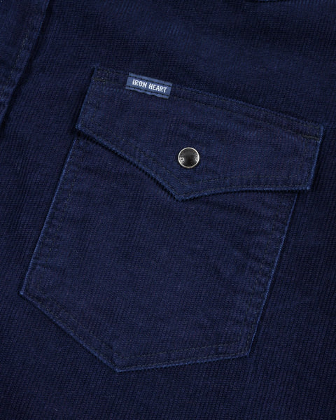 Iron Heart IHSH-438-IND in 7.5oz selvedge corduroy western shirt available at Rugged Gentlemen Shoppe
