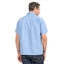 Iron Heart IHSH-447-SAX cotton linen open collar short sleeve shirt in sax blue in 5oz available at Rugged Gentlemen Shoppe