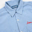Iron Heart IHSH-447-SAX cotton linen open collar short sleeve shirt in sax blue in 5oz available at Rugged Gentlemen Shoppe