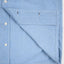 Iron Heart IHSH-447-SAX cotton linen open collar short sleeve shirt in sax blue in 5oz available at Rugged Gentlemen Shoppe