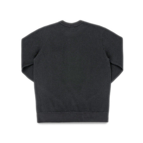 Iron Heart IHSW-86-BLK Heavyweight Thermal Crew Neck Sweater in Black available at Rugged Gentlemen Shoppe