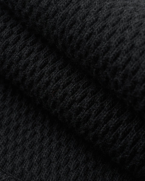 Iron Heart IHSW-86-BLK Heavyweight Thermal Crew Neck Sweater in Black available at Rugged Gentlemen Shoppe