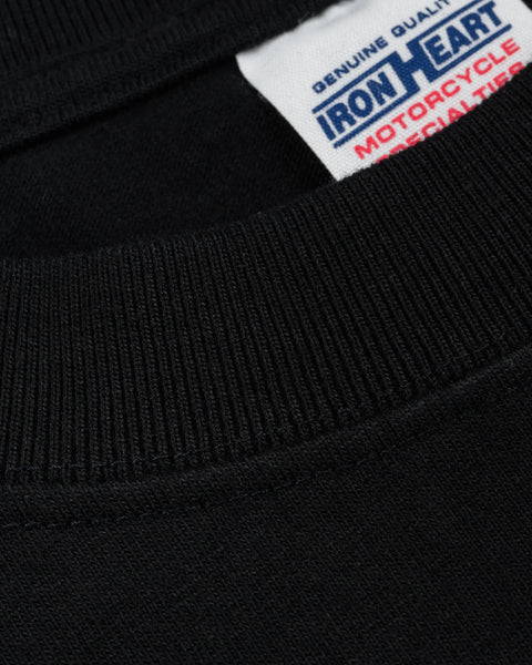 Iron Heart IHT-2603-BLK 7.5oz Loopwheel Cotton Graphic T-Shirt Made in Japan available at Rugged Gentlemen Shoppe Singapore