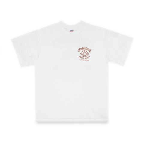 Iron Heart IHT-2603-WHT 7.5oz Loopwheel Cotton Graphic T-Shirt Made in Japan available at Rugged Gentlemen Shoppe Singapore