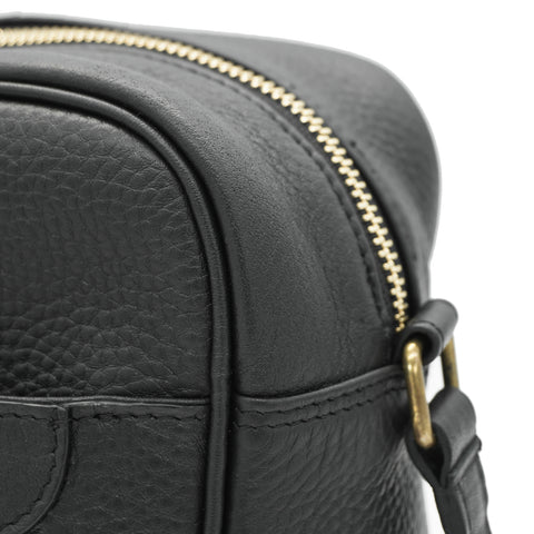 Hand-finished stitching and leather edge detailing on OGL 9981 leather handbag