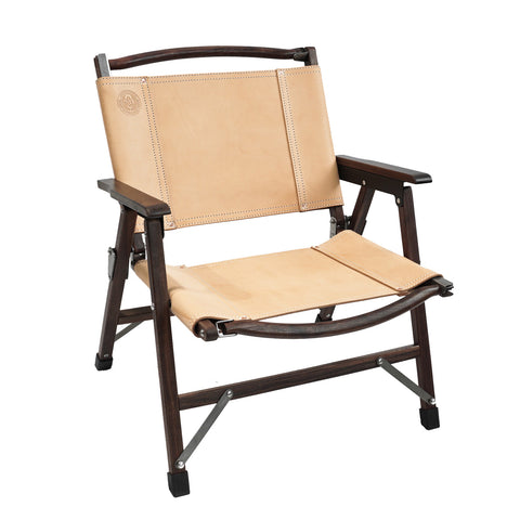 OGL Kermit wooden chair V1 in vegetable tanned leather, handcrafted folding chair with wooden frame for camping
vegetable tanned leather Kermit chair wooden folding design outdoor handcrafted