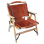 OGL Kermit wooden chair V2 in glazed leather, premium handcrafted folding chair wood frame glazed leather Kermit chair brown wooden folding chair outdoor lifestyle
