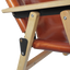 OGL Kermit wooden chair V2 in glazed leather, premium handcrafted folding chair wood frame glazed leather Kermit chair brown wooden folding chair outdoor lifestyle