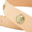 Obbi Good Label Single-Prong Concho Belt in natural vegetable-tanned leather with solid brass conchos and brass garrison buckle