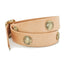 Obbi Good Label Single-Prong Concho Belt in natural vegetable-tanned leather with solid brass conchos and brass garrison buckle