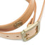 Obbi Good Label Single-Prong Concho Belt in natural vegetable-tanned leather with solid brass conchos and brass garrison buckle