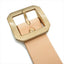Obbi Good Label Single-Prong Concho Belt in natural vegetable-tanned leather with solid brass conchos and brass garrison buckle