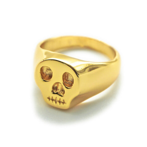 Obbi Good Label handmade men's brass skull ring in solid brass in Rugged Gentlemen Shoppe Singapore